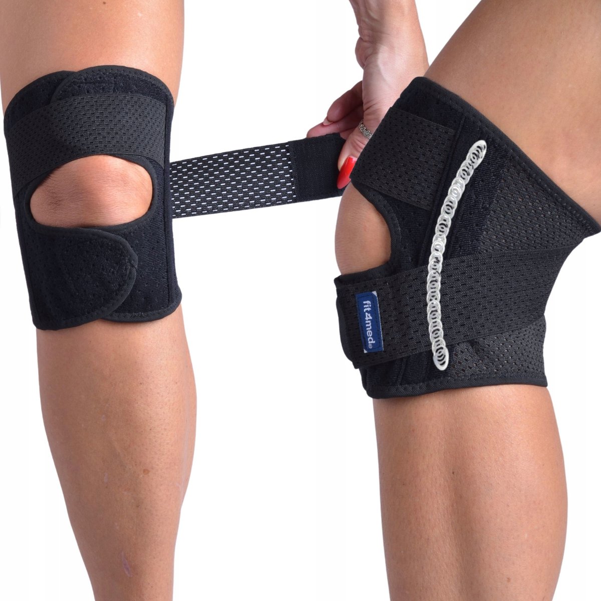 Stabilizator kompresyjny kolana z bocznymi Fiszbinami FIT4MED LEWA NOGA roz.L