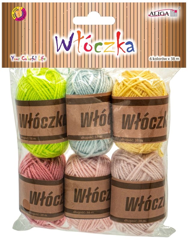 Włóczka Wl-9427, Dł. 38 M, op. 6 szt. w Mixie, Aliga