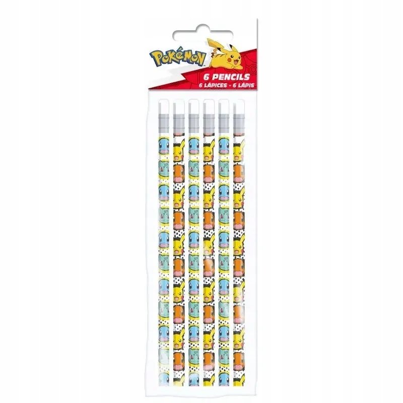 Zestaw Ołówków Pokemon Pikachu 6Szt