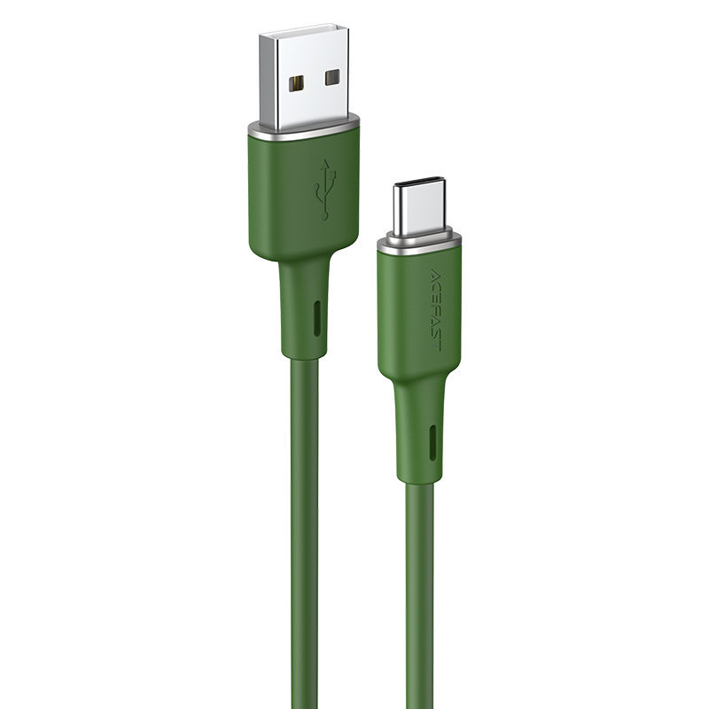 Acefast kabel USB - USB Typ C 1,2m, 3A zielony (C2-04 oliver green) C2-04-A-C oliver green