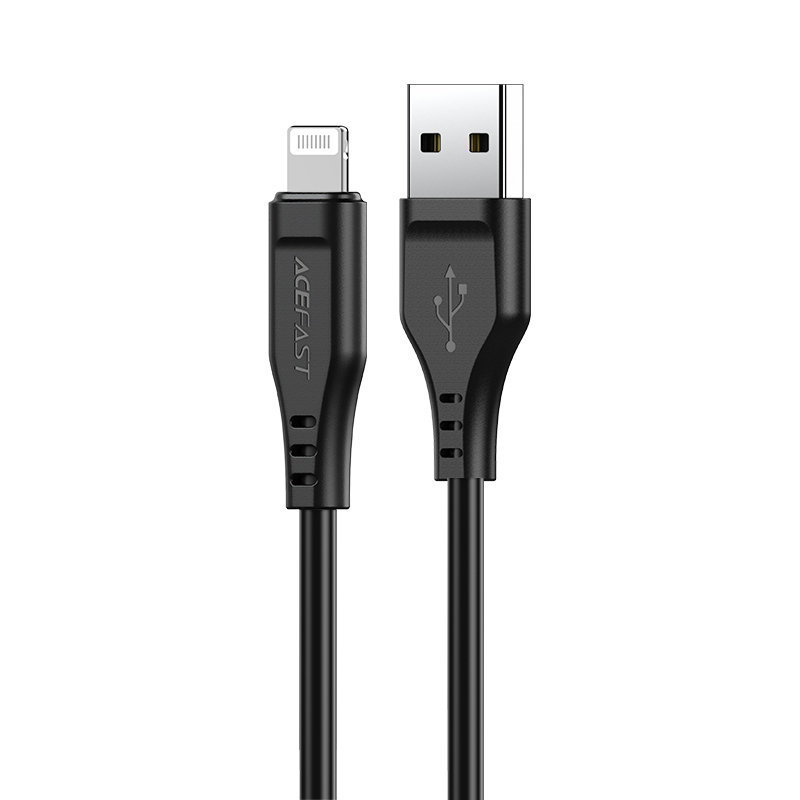 Acefast kabel MFI USB - Lightning 1,2m, 2,4A czarny (C3-02 black) C3-02-A-L black