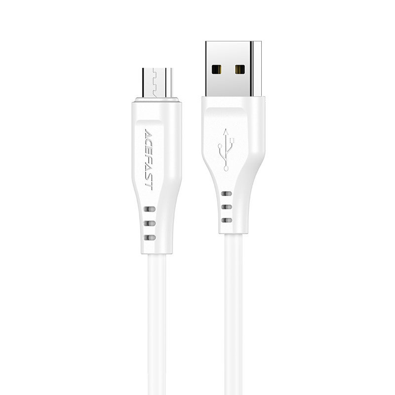 Acefast Kabel USB - micro USB 1,2m, 2,4A biały (C3-09 white) C3-09-A-M white