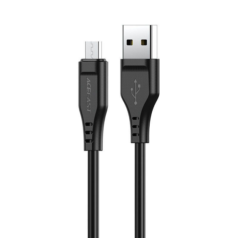 Acefast Kabel USB - micro USB 1,2m, 2,4A czarny (C3-09 black) C3-09-A-M black