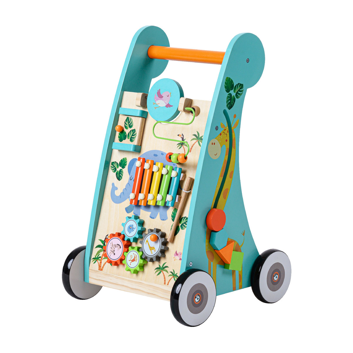 Teamson Kids Przedszkolne Edukacyjne Centrum Aktywności Drewniane Chodzik z Ksylofonem PS-T0008