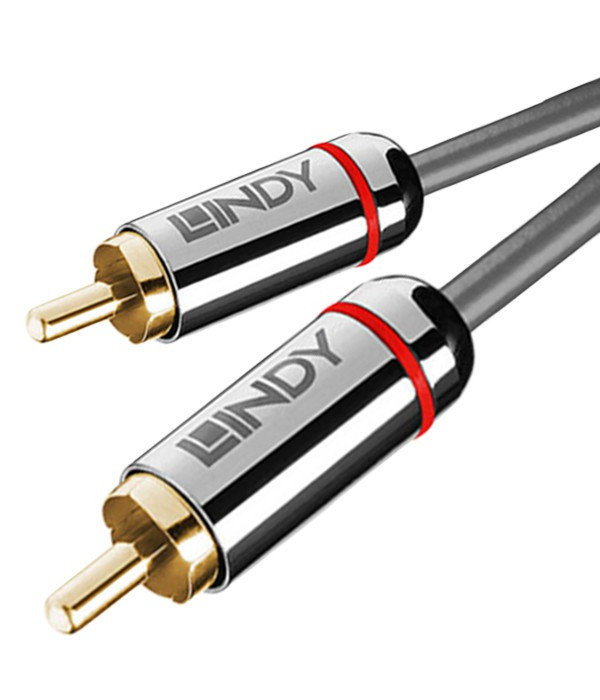 Lindy 35338 kabel audio, 0,5 m, Cromo Line antracyt 35338