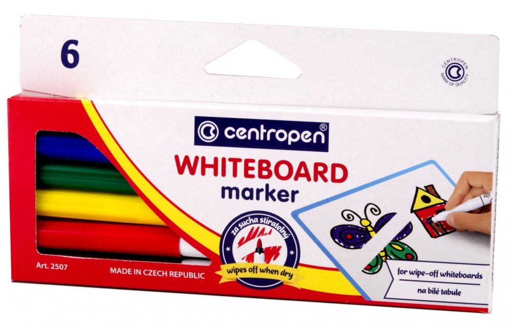 Centropen Marker suchościeralny 6 kolorów