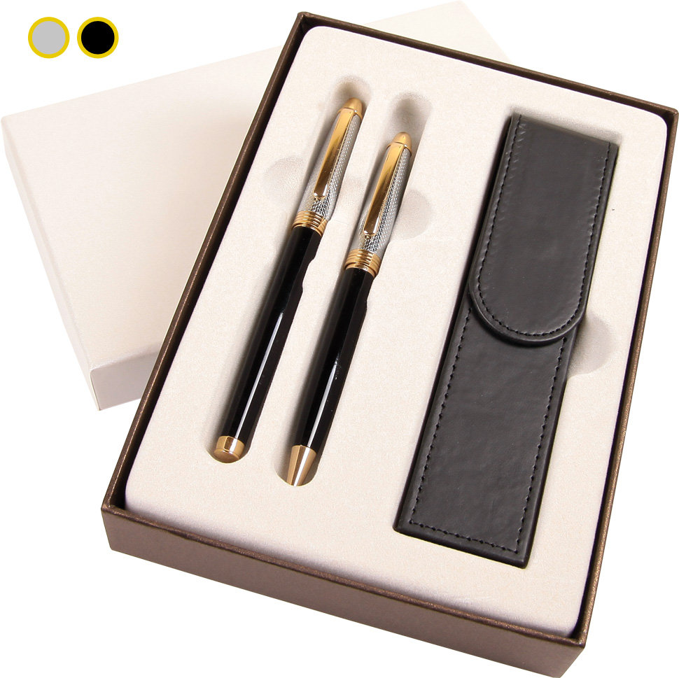 Sadpex, Komplet długopis automatyczny, pióro wieczne, etui Es Majestic, 830085