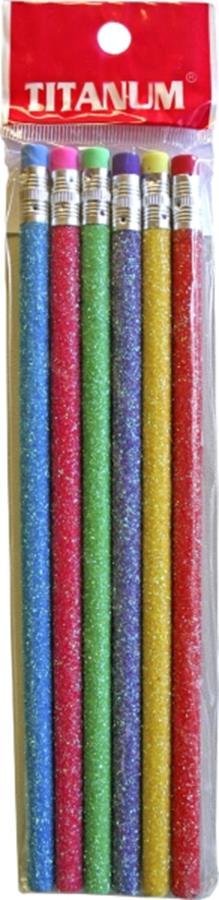 Titanum Ołówek brokatowy 6 sztuk