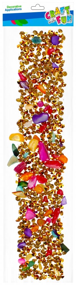 Craft with Fun, Ozdoba dekoracyjna, kryształowe kamyki, kolorowe, 501439