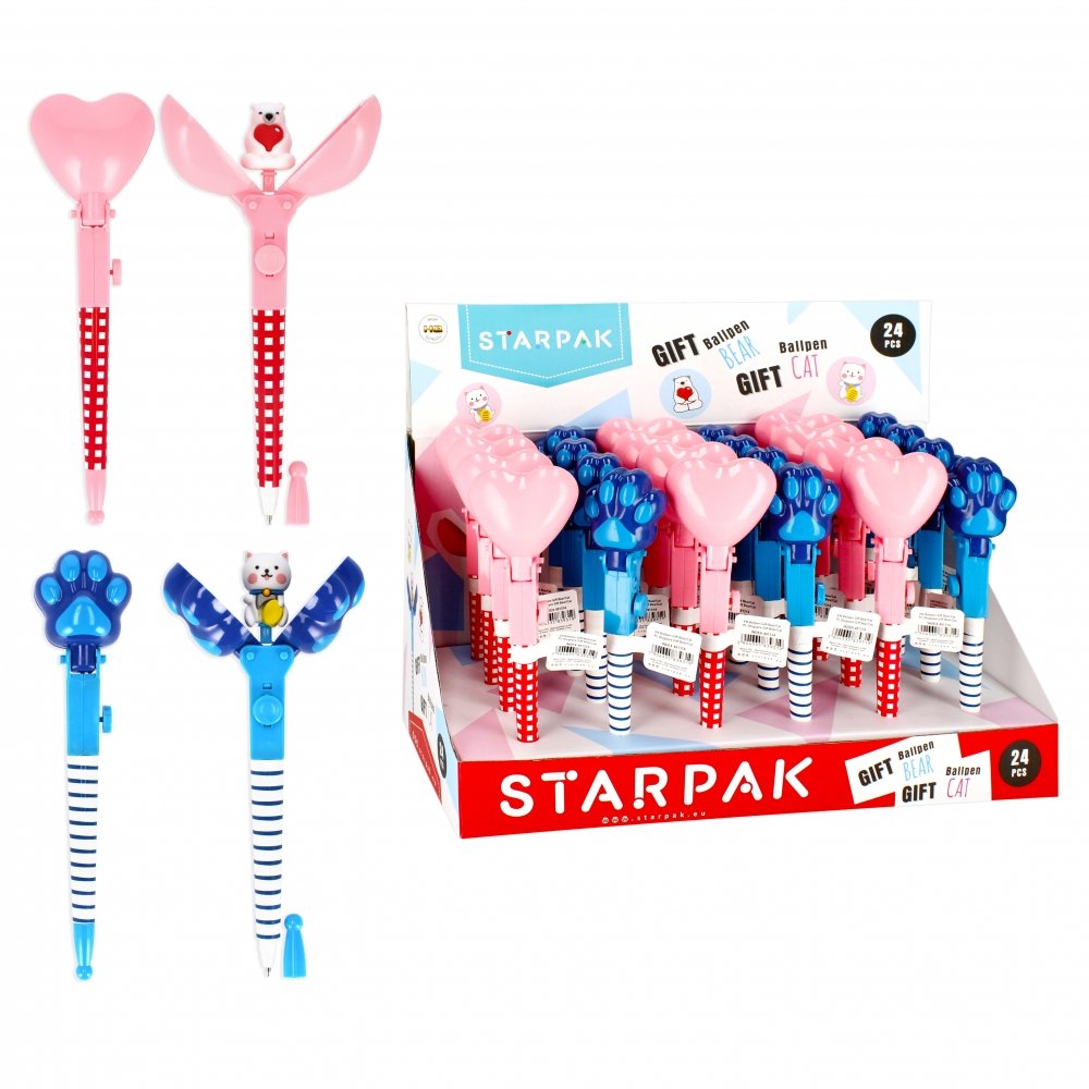 Фото - Ручка Starpak DLUGOPIS ZAM GIFT MIS/KOT DISP A 24/216 