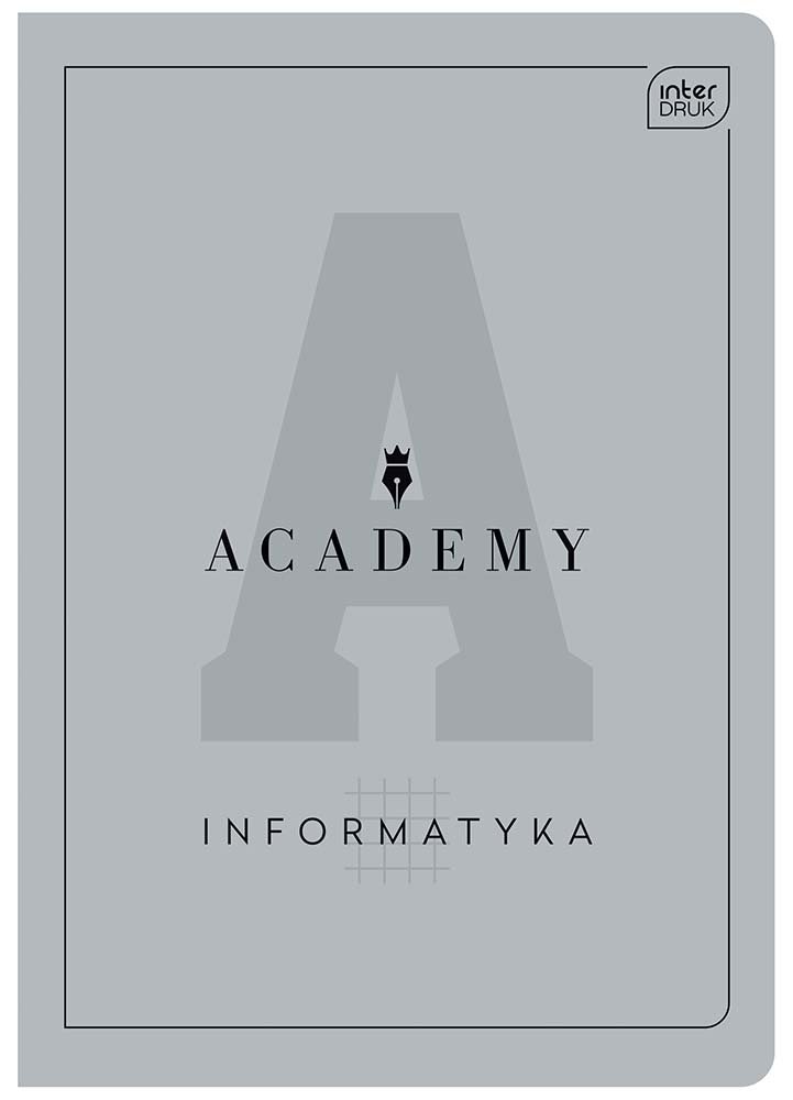 Interdruk, Zeszyt w kratkę, A5, 60 kartek, informatyka, Academy Int A 10