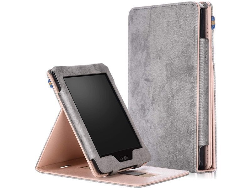 Kindle Pokrowiec Alogy Etui Alogy Slim Leather do Paperwhite 4 2018/2019 Szare uniwersalny