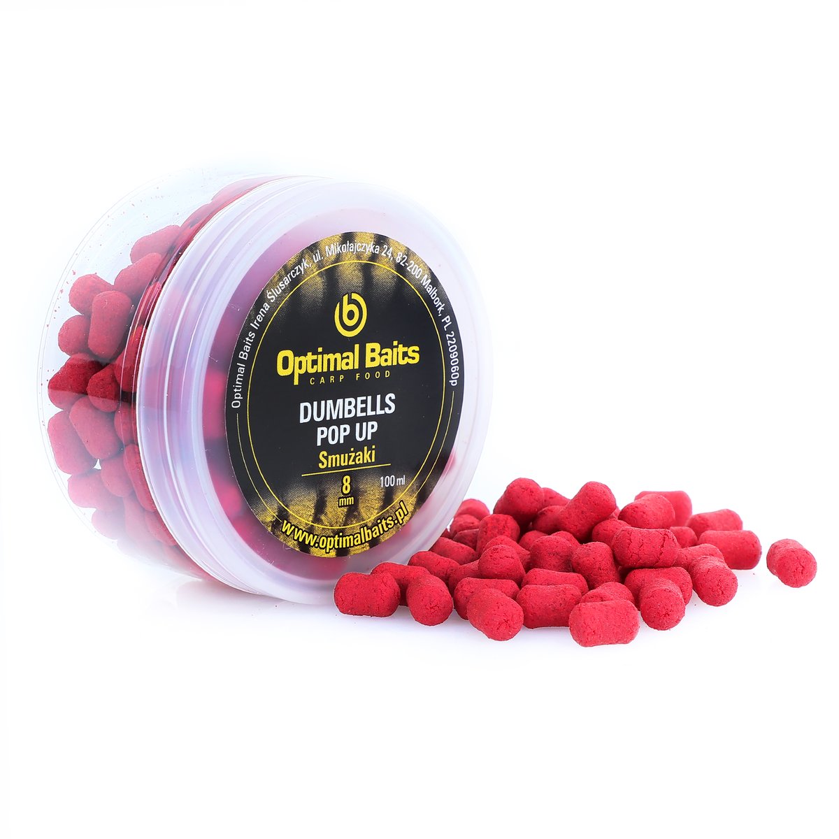 Optimal Baits Dumbells Pop Up TRUSKAWKA 8mm - Method Feeder