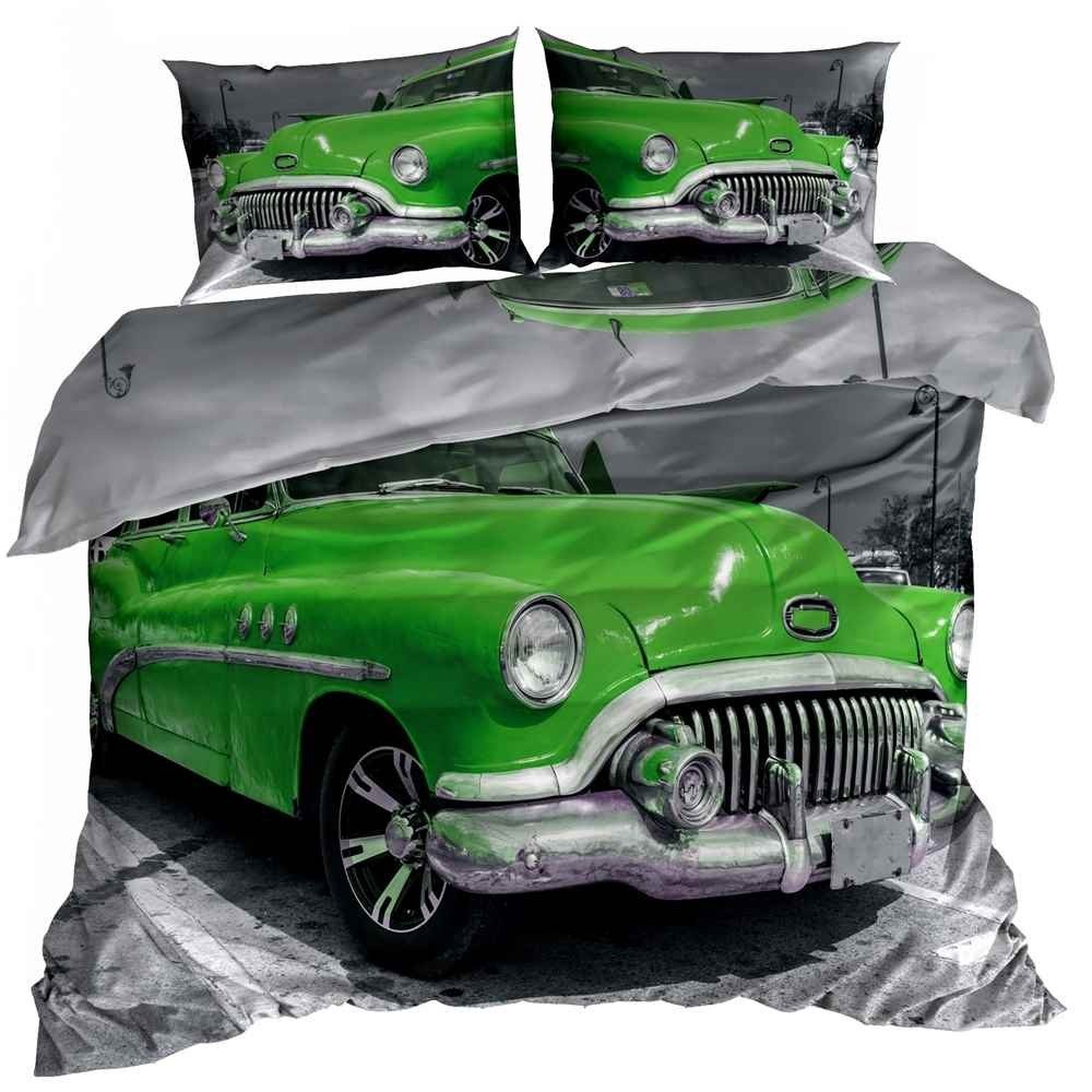 Pościel 3D Bawełna Satyna 200X220Cm Oldsmobile