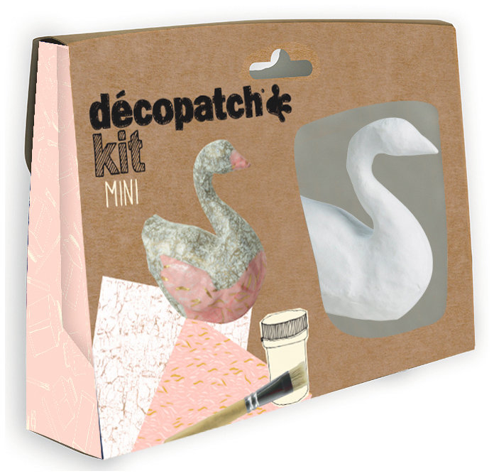 Decopatch Décopatch KIT027C zestaw mini masy papierowej (łabędź, idealny dla dzieci) 1 zestaw KIT027C