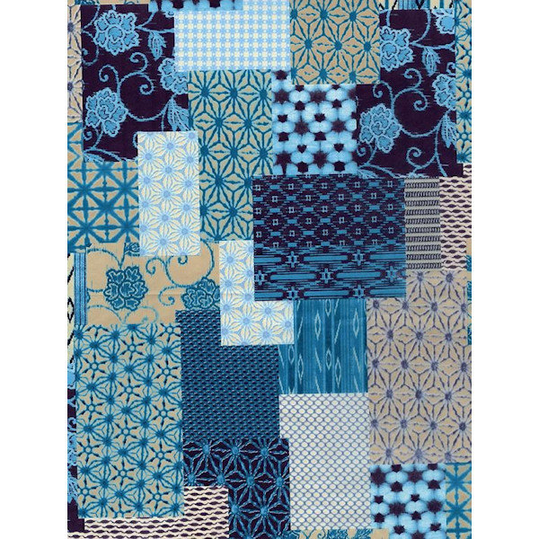 Papier Do Decoupage Patchwork W Błękitach 30 X 40 Cm Fda696, Decopatch