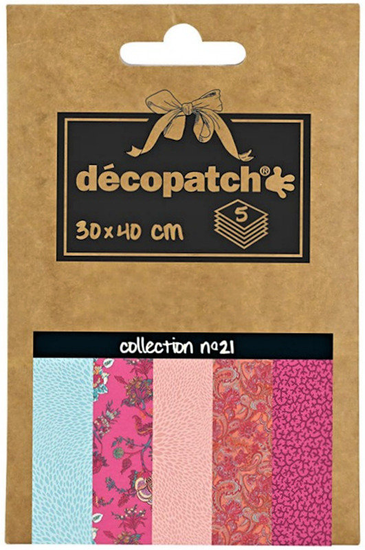 Papier Do Decoupage 5 Ark. 30 X 40 Cm Kolekcja No. 21, Decopatch