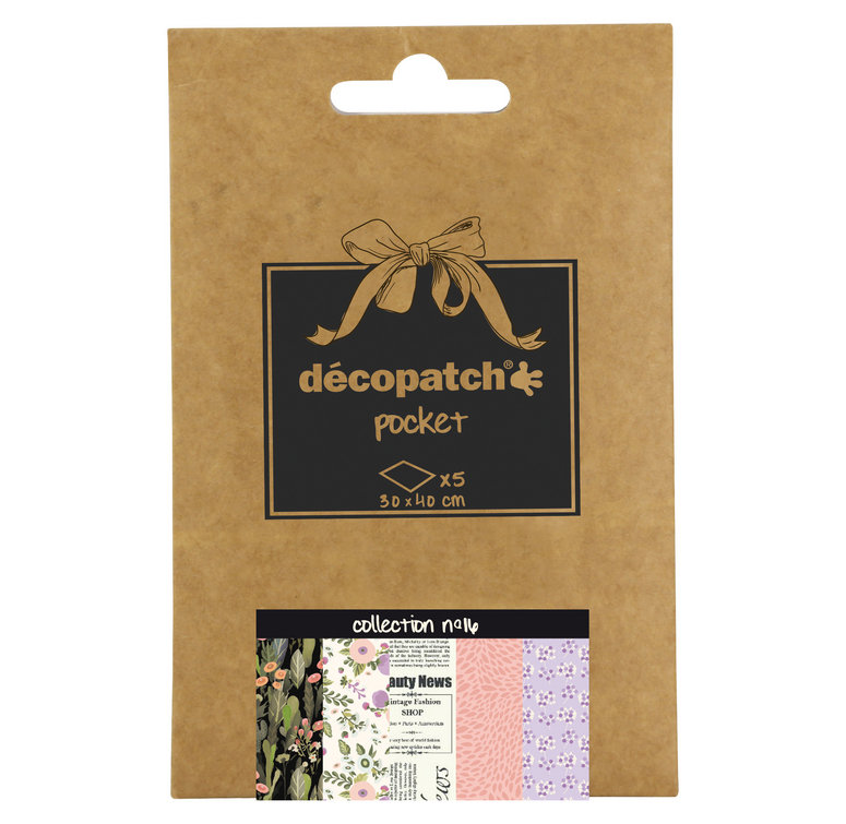 Papier Do Decoupage 5 Ark. 30 X 40 Cm Kolekcja No. 16, Decopatch