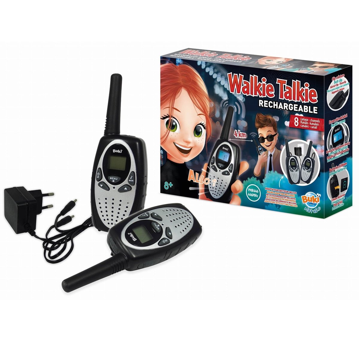 BUKI WALKIE TALKIE - Zasięg 4 km - BUKI TW02