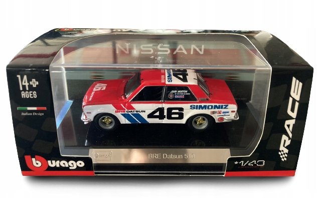 Bre Datsun 510 1:43 Model Bburago Race 18-38301