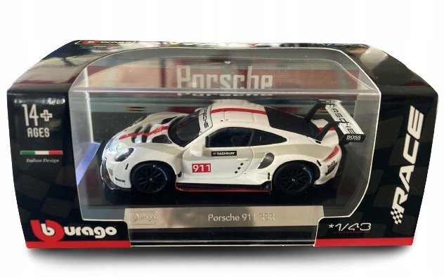 Porsche 911 Rsr 1:43 Model Bburago Race 18-38302