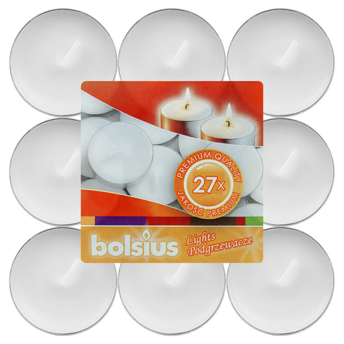 Podgrzewacz tealight 27 szt. bezzapachowy biały