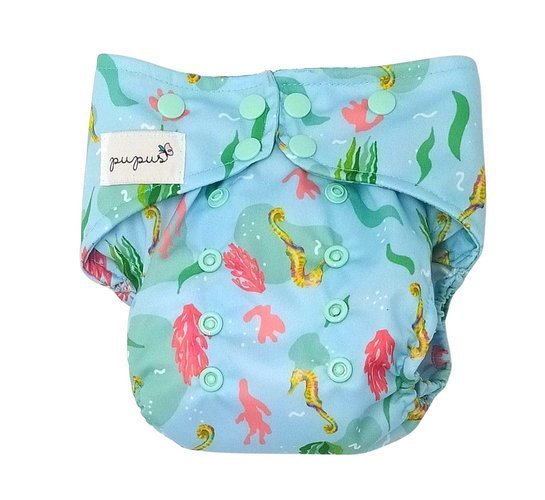 Pieluszka z kieszonką OS dwurzędowa, KONIK MORSKI