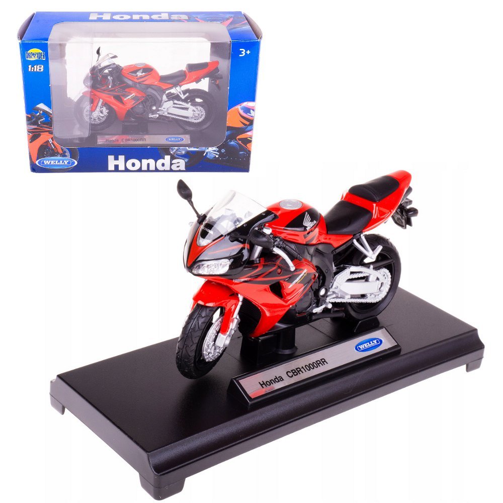 Honda Cbr 1000Rr Motocykl Model Skala 1:18 Welly