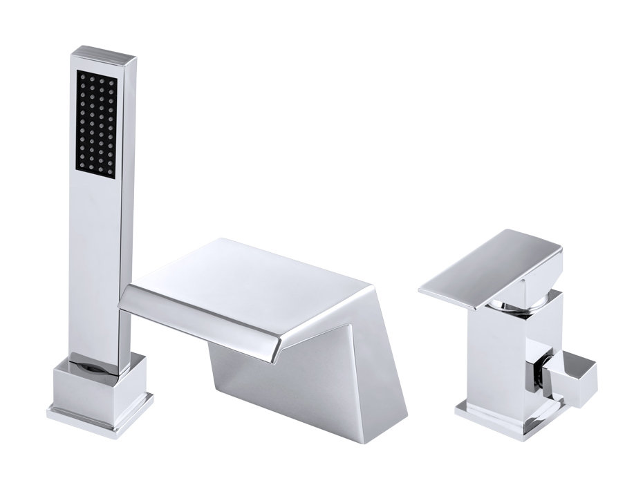 Bateria Wannowa 3-Otworowa Kaskadowa Chrom Naro