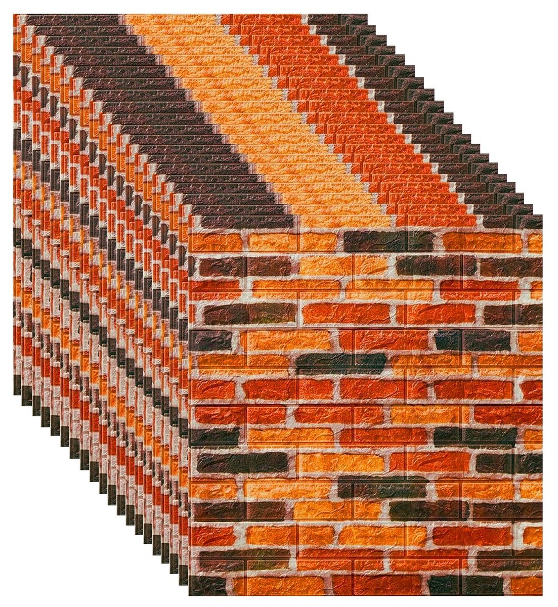 20x Tapeta Cegła Samoprzylepna Diy Naklejka 77x70cm Ceglany, 2
