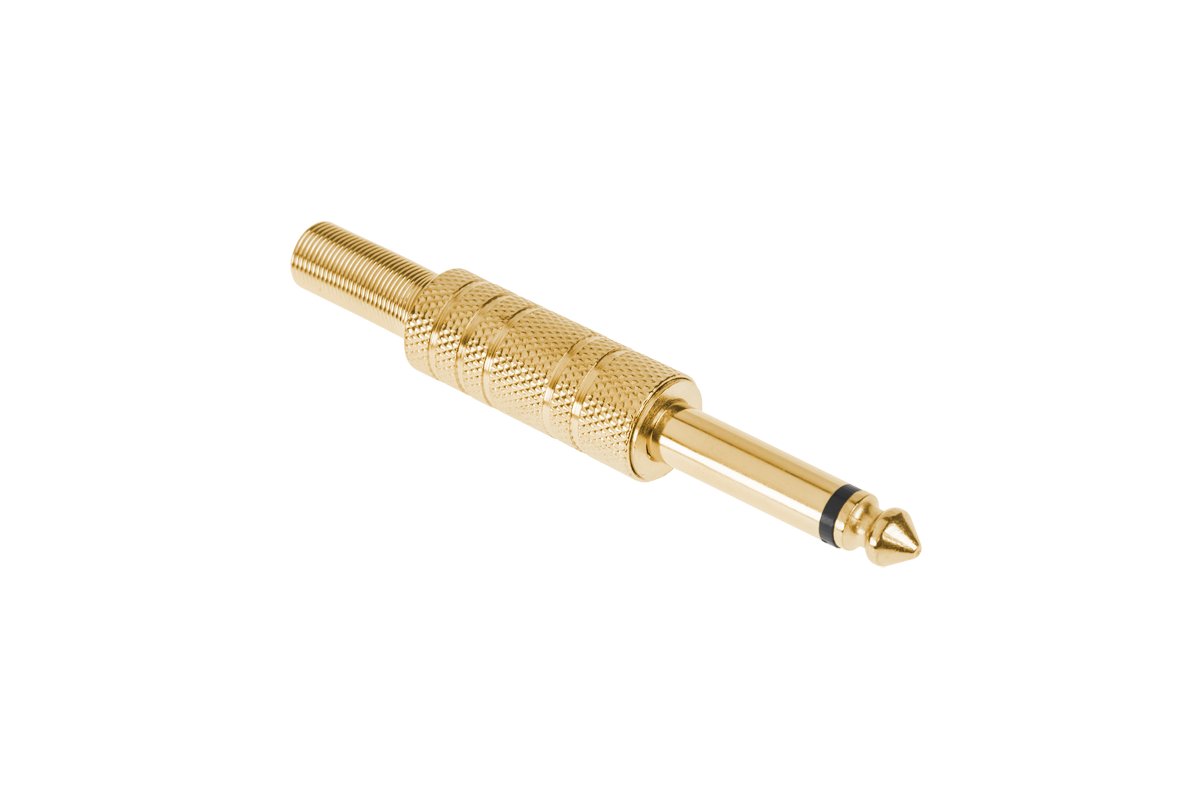 Wtyk Jack 6.3 Mono Złoty Metal