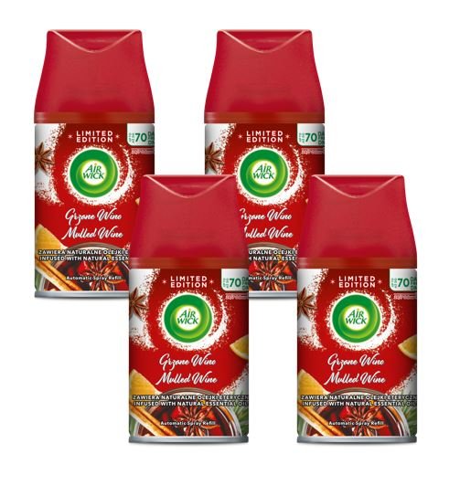 Air Wick Freshmatic Zestaw Wkładów Grzane Wino 4 x 250 Ml