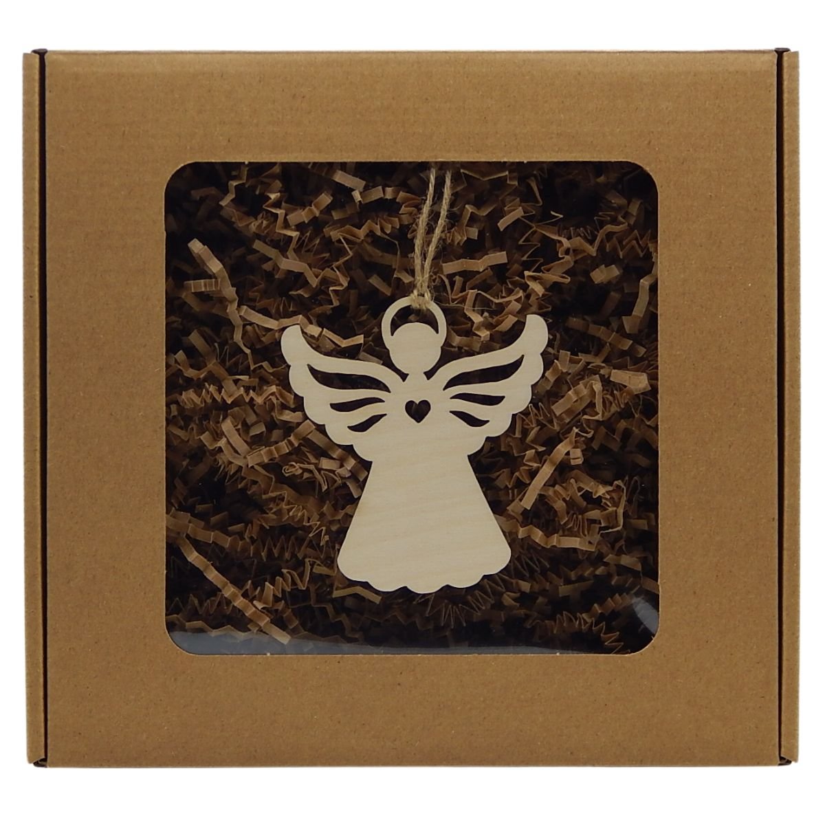 Pudełko Prezentowe Kraft Wypełniacz Bombka Aniołek