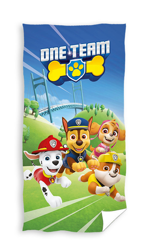 Ręcznik kąpielowy Psi patrol Na łące, 70 x 140 cm