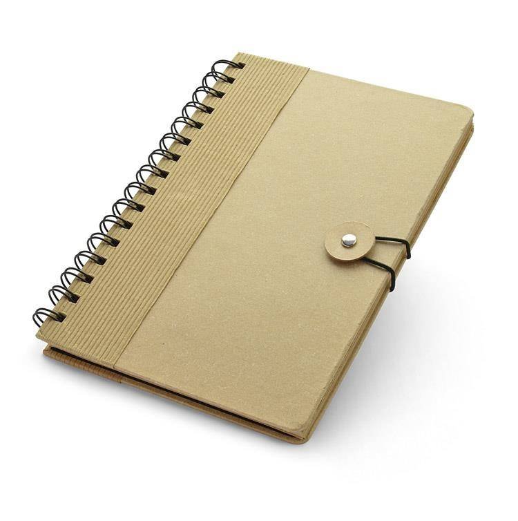 Notes RECYCLE A5 na spirali z praktycznym zamknięciem na gumkę