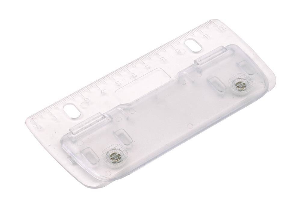 Mini dziurkacz PAGE, transparentny