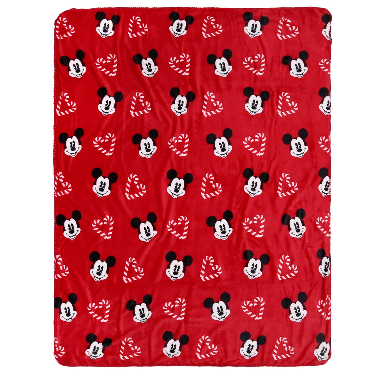 Myszka Mickey Disney Świąteczny Koc/Narzuta Czerwony, Ciepły, Przytulny 120X150Cm, Oeko-Tex