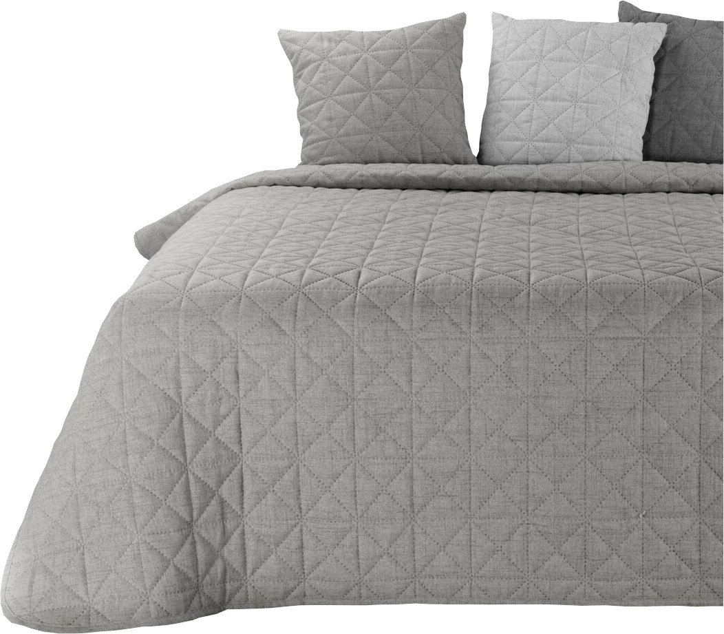 Narzuta 220 x 240 Pikowana Len2 Stalowy