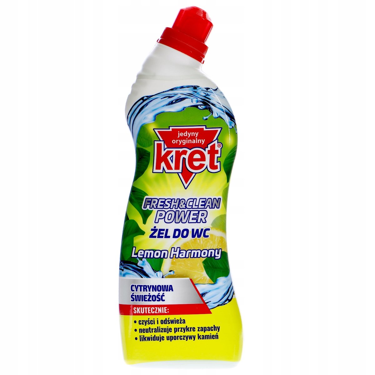 Фото - Засіб для ванн і туалету KRET Żel do czyszczenia toalety  Fresh&Clean Power Lemon Harmony 700 ml 