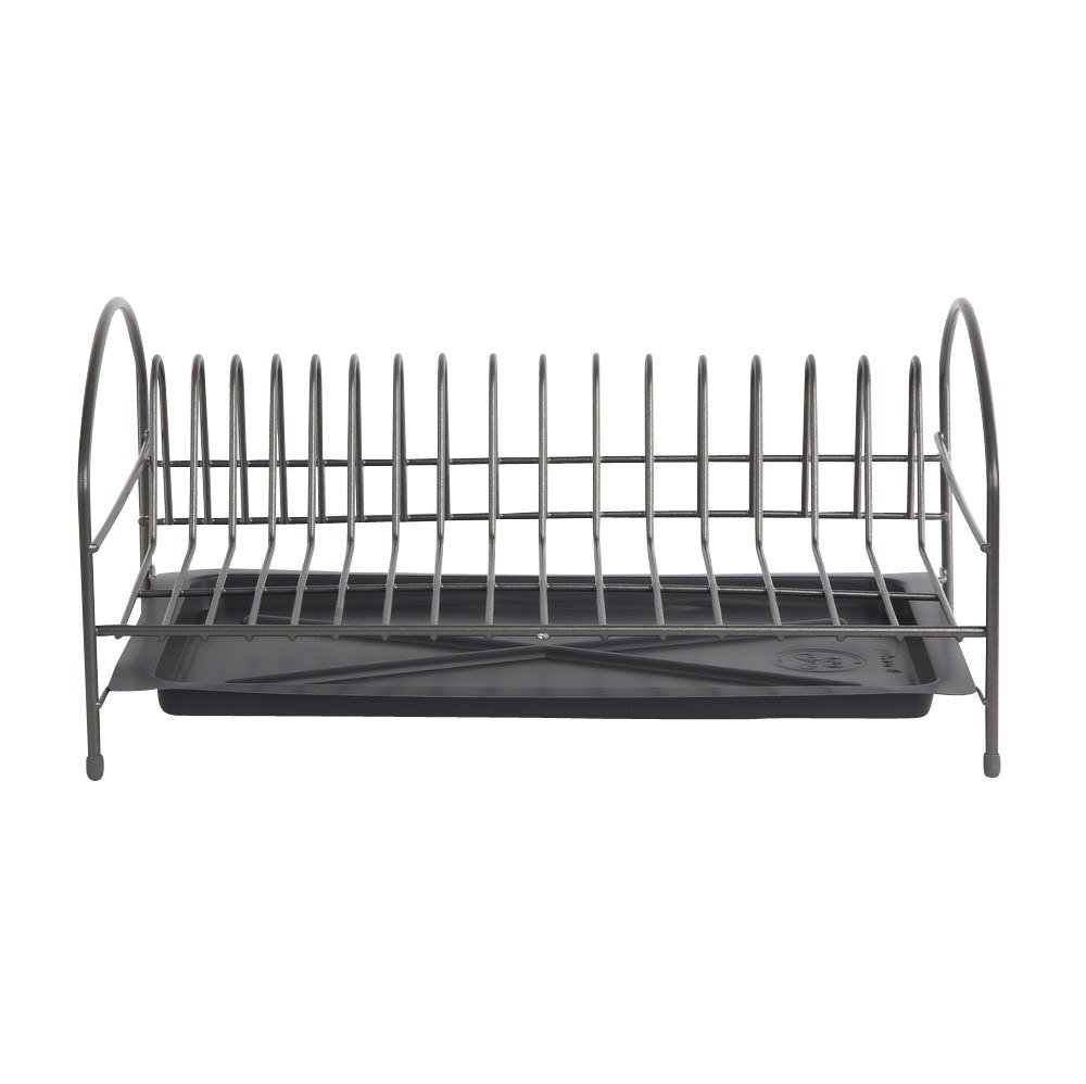 Altom SUSZARKA DO NACZYŃ 1-POZIOMOWA 40CM SREBRNA Z TACKĄ 5906551040722