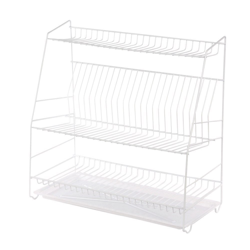 Altom SUSZARKA DO NACZYŃ 3-POZIOMOWA 50CM BIAŁA Z TACKĄ 5906551040883