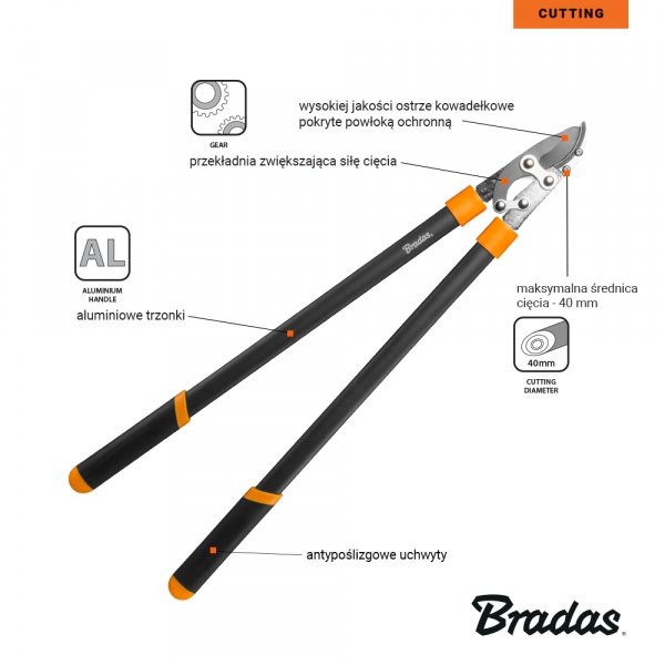 Sekator Kowadełkowy Bradas V-Series Kt-V1251Ręczny