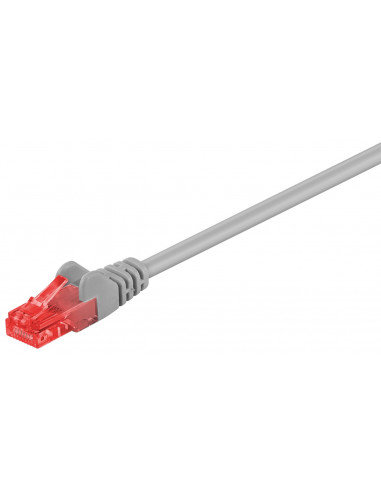 CAT 6 Kabel łączący, U/UTP, Szary - Długość kabla 5 m
