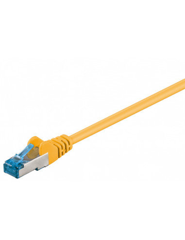 Wentronic Kabel sieciowy CAT 6 A S/FTP; CAT 6 A-0050 żółto-S/FTP PIMF 0.5 m, żółty 93658