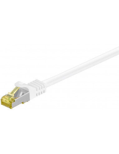 Warsztatowski Kabel LAN Patchcord CAT 7 S/FTP biały - 1m KLANCAT7SFTP91091