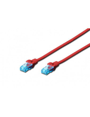 Digitus Cat5e U/utp 0.5 m Czerwony 0.5 Patchcord