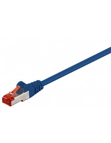 Wentronic 95452 kabel sieciowy Cat6 S/FTP (2 X wtyk RJ45, PIMF podwójnie ekranowany) Niebieski 4040849954528
