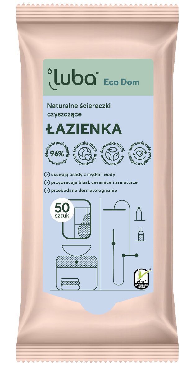 Luba Eco Dom naturalne ściereczki czyszczące Łazienka 50szt