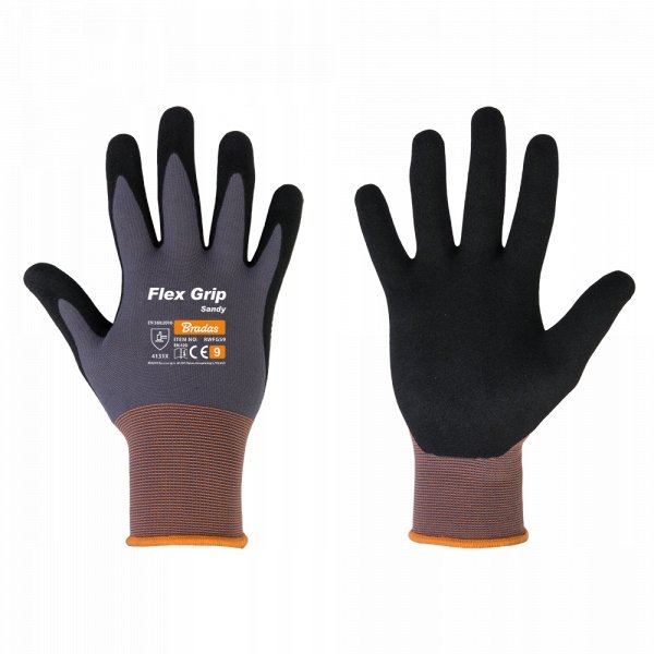 Rękawice Ochronne Flex Grip Sandy Nitryl Rozmiar 9