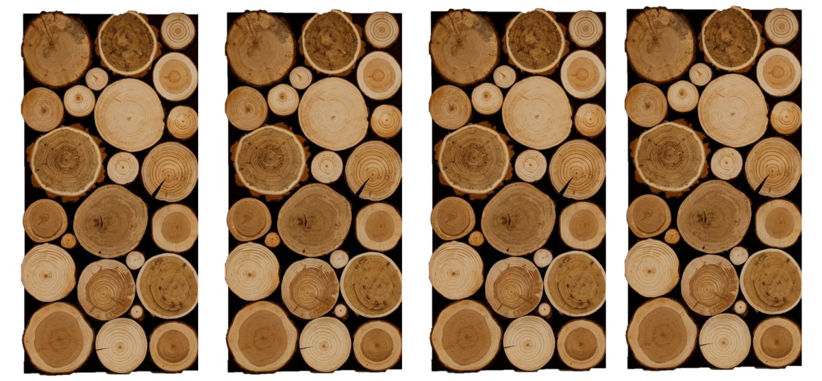 Panel Ścienny Dekoracyjny 76X38X3 Mix Polskich Lasów 4 Szt Surowy Płyta Hdf Drewno Psdm_076X038X03_Nik4 / Wamar-Sosenka